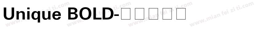 Unique BOLD字体转换